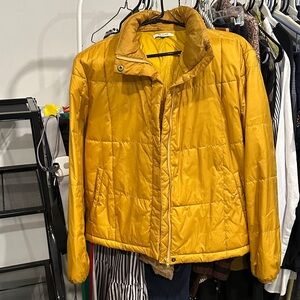 Madewell Mustard Yellow Quilted Women's Puffy Jacket